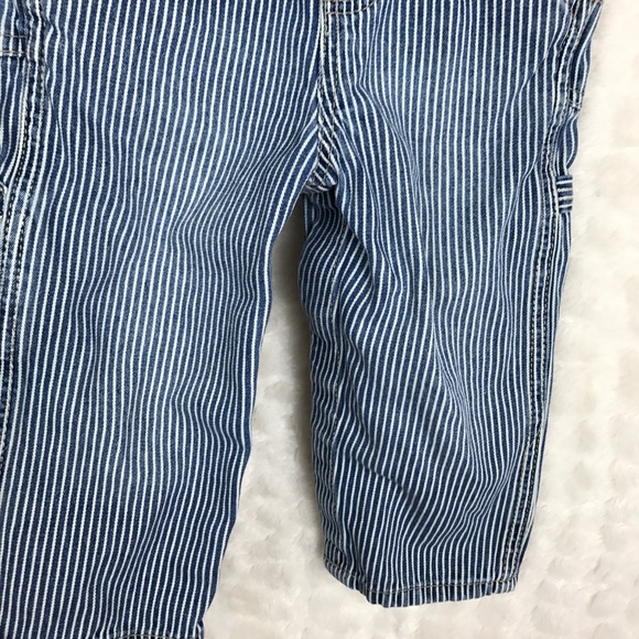 OshKosh B'gosh Hickory Stripe Overalls Vestbak 18M - Picture 3 of 8